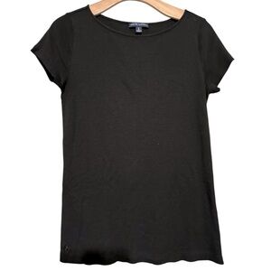 Ralph Lauren Blue Label Women’s Size L Black Cotton Short Sleeve Tee T-Shirt